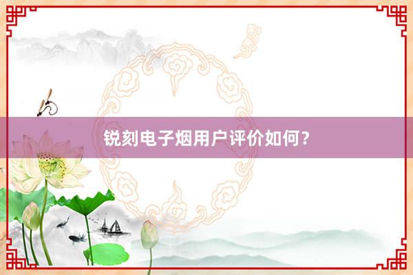 锐刻电子烟用户评价如何？